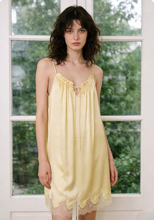 Étoile Silk Lace Slip Dress